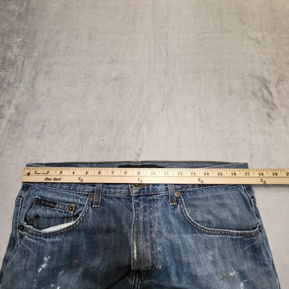 Calvin Klein Jeans Jeans Mens 34x32 Relaxed Straight Distressed Paint Splatter - Picture 8 of 10
